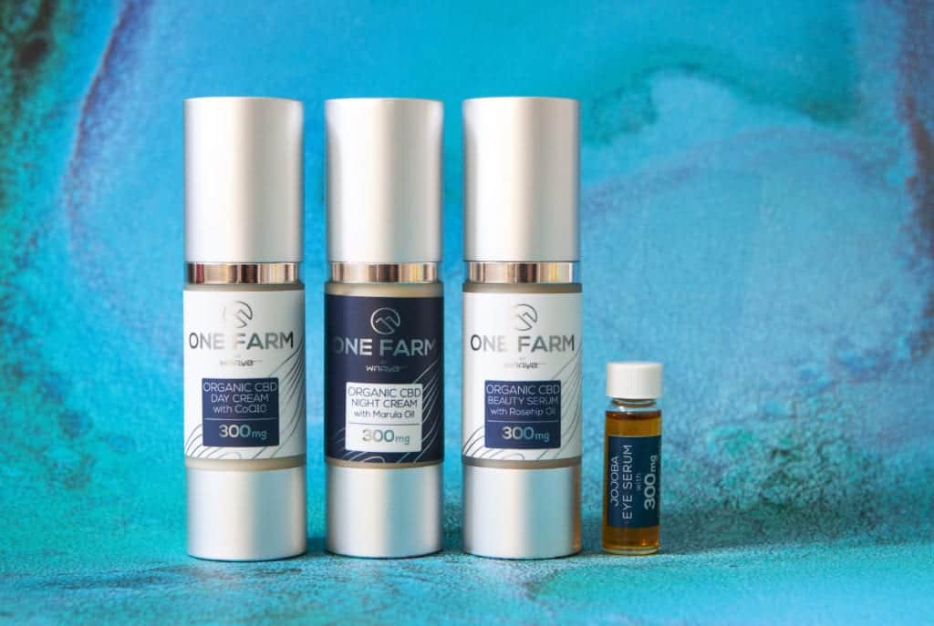 One Farm USDA Organic CBD Skincare with day cream