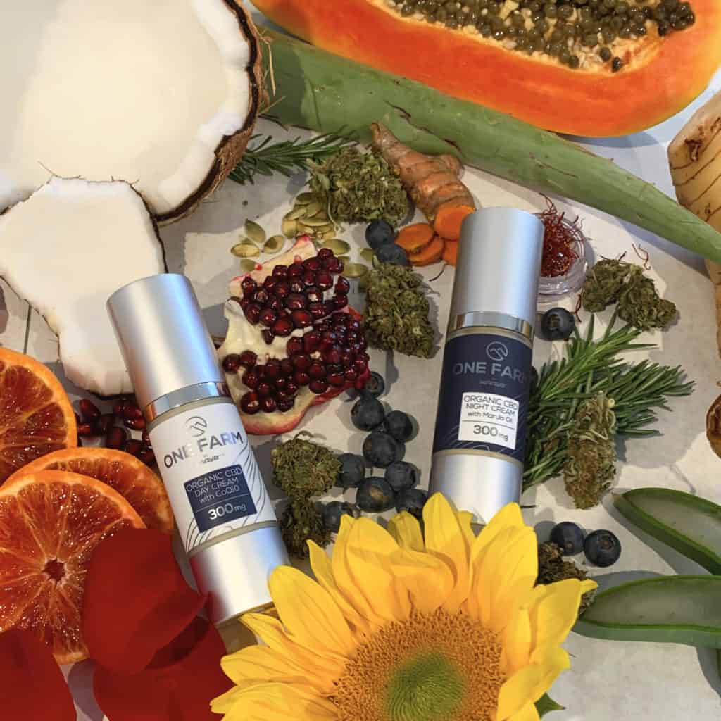 One Farm CBD infused skincare ingredients