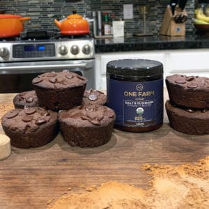 Immune Boosting brownie bites fortified with One Farm's Daily 8 immunity boost
