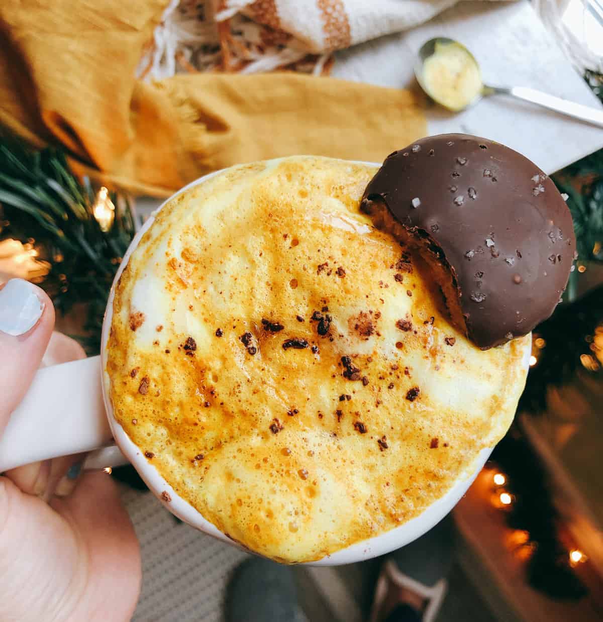 Turmeric Latte with fudge