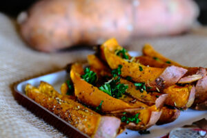 Roasted Sweet potato recipe with gut superfood
